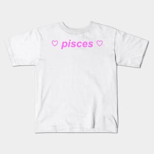 "pisces"  ♡ Y2K zodiac slogan Kids T-Shirt